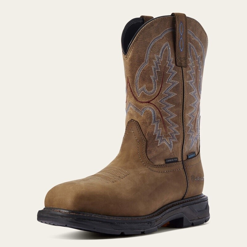 Distressed Brown WorkHog XT Waterproof Carbon Toe Work Boot