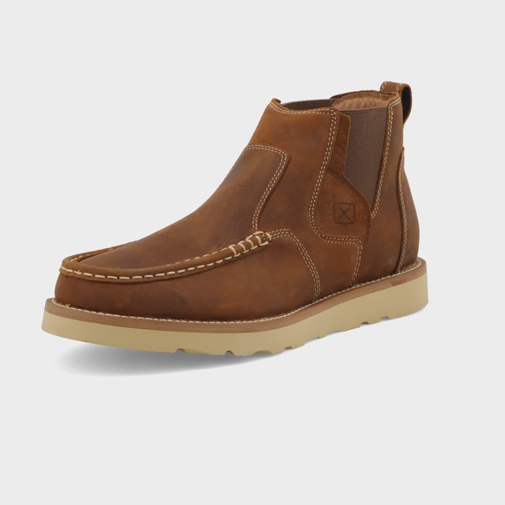 Oiled Saddle  4&quot; Chelsea Wedge Sole Boot