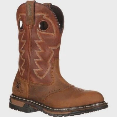 Original Ride Branson Saddle Roper Western Work Boot