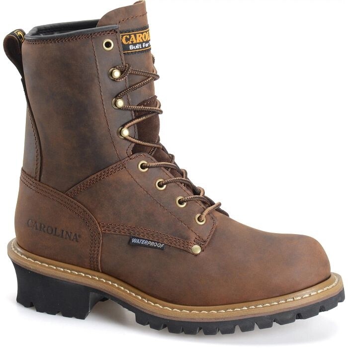 Men&#39;s Elm 8&quot; Waterproof Soft Toe Logger Work Boot
