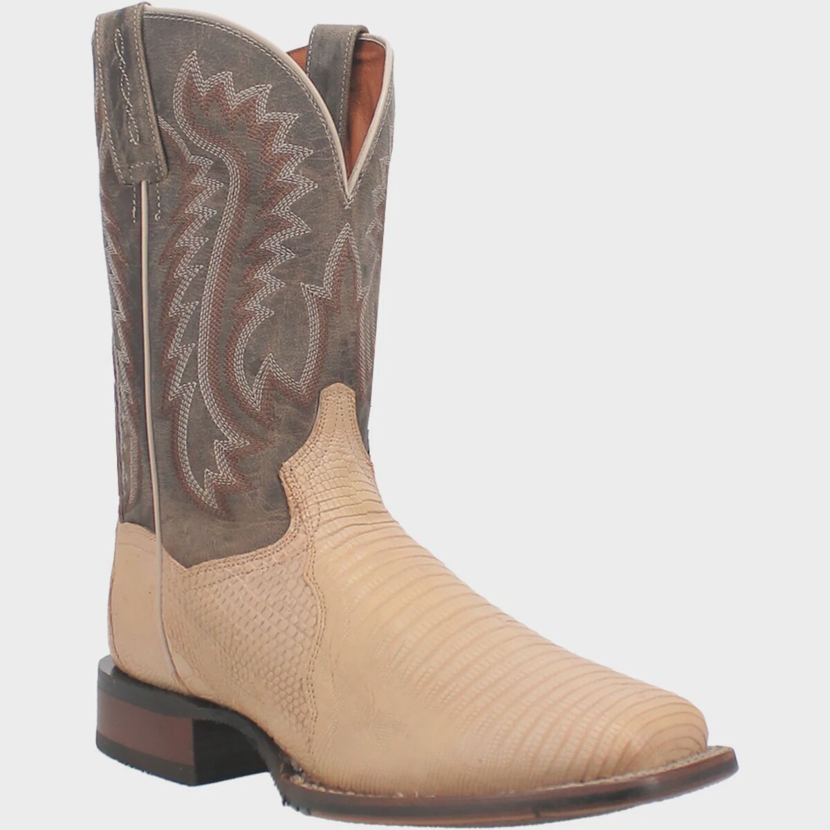 Men&#39;s Sand/Grey Barrett Lizard Western Boot