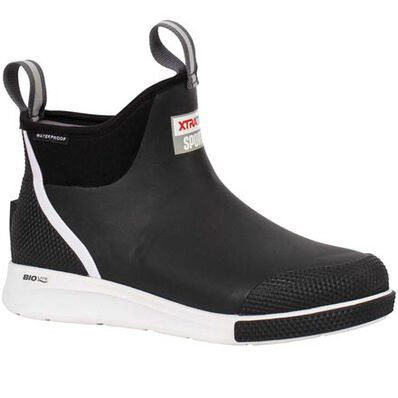 Men&#39;s 6&quot; Black Ankle Deck Sport Boots