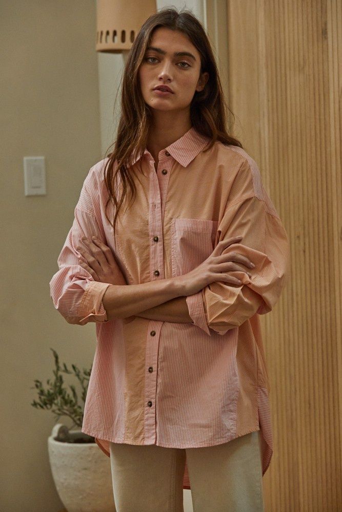 Peach Rings Button Down