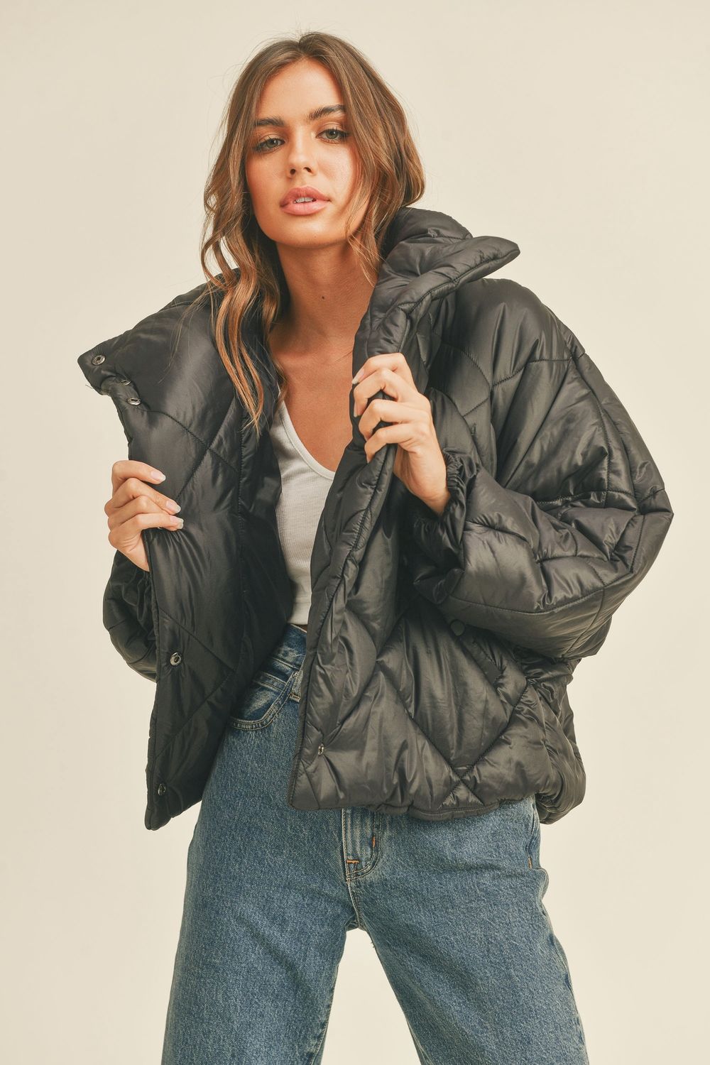 Be That Girl Puffer Jacket - Black