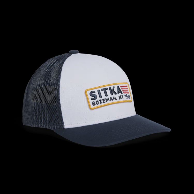 Patriot Mid Pro Trucker Hat - White