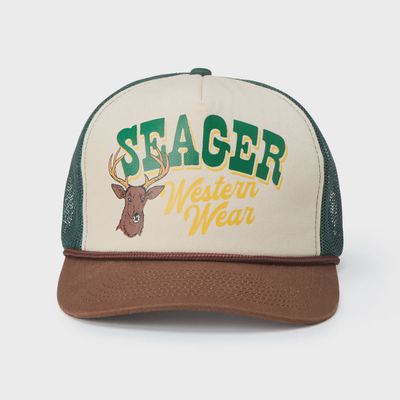 Point Snapback Hat - Brown/Green/Cream