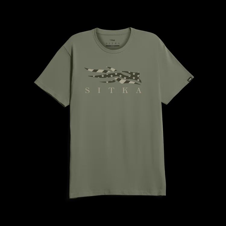 Icon Flag SS Tee - Olive Green