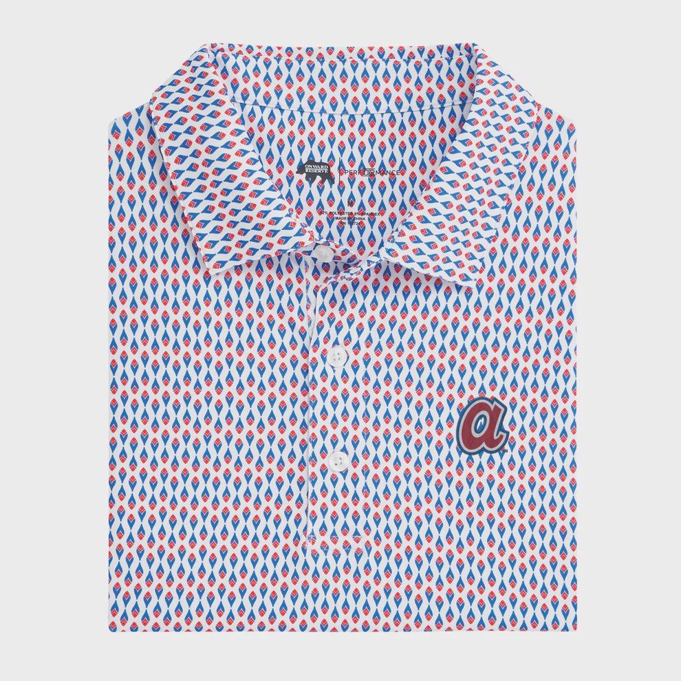 Atlanta Braves Cooperstown Feather Polo