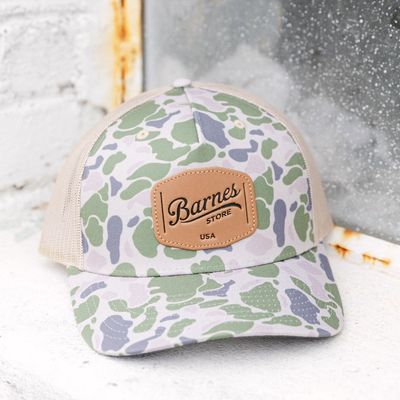 Leather Patch Trucker - Duck Camo