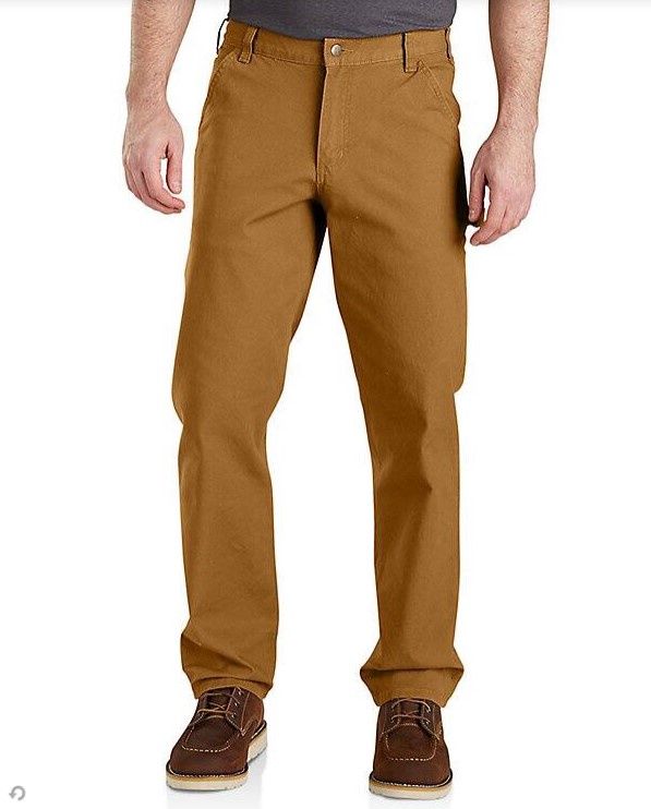 Mens Rugged Flex® Relaxed Fit Duck Utility Work Pant, Waist: W28, Length: L30, Color: 211-Carhartt Brown