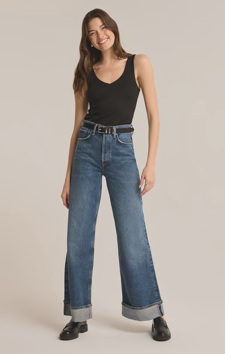 Avala V-Neck So Smooth Top, Size: XSM, Color: Black