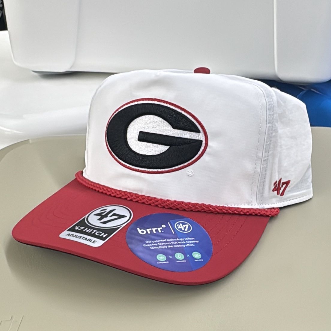 Georgia Bulldogs White Breakfast Ball Hitch Hat