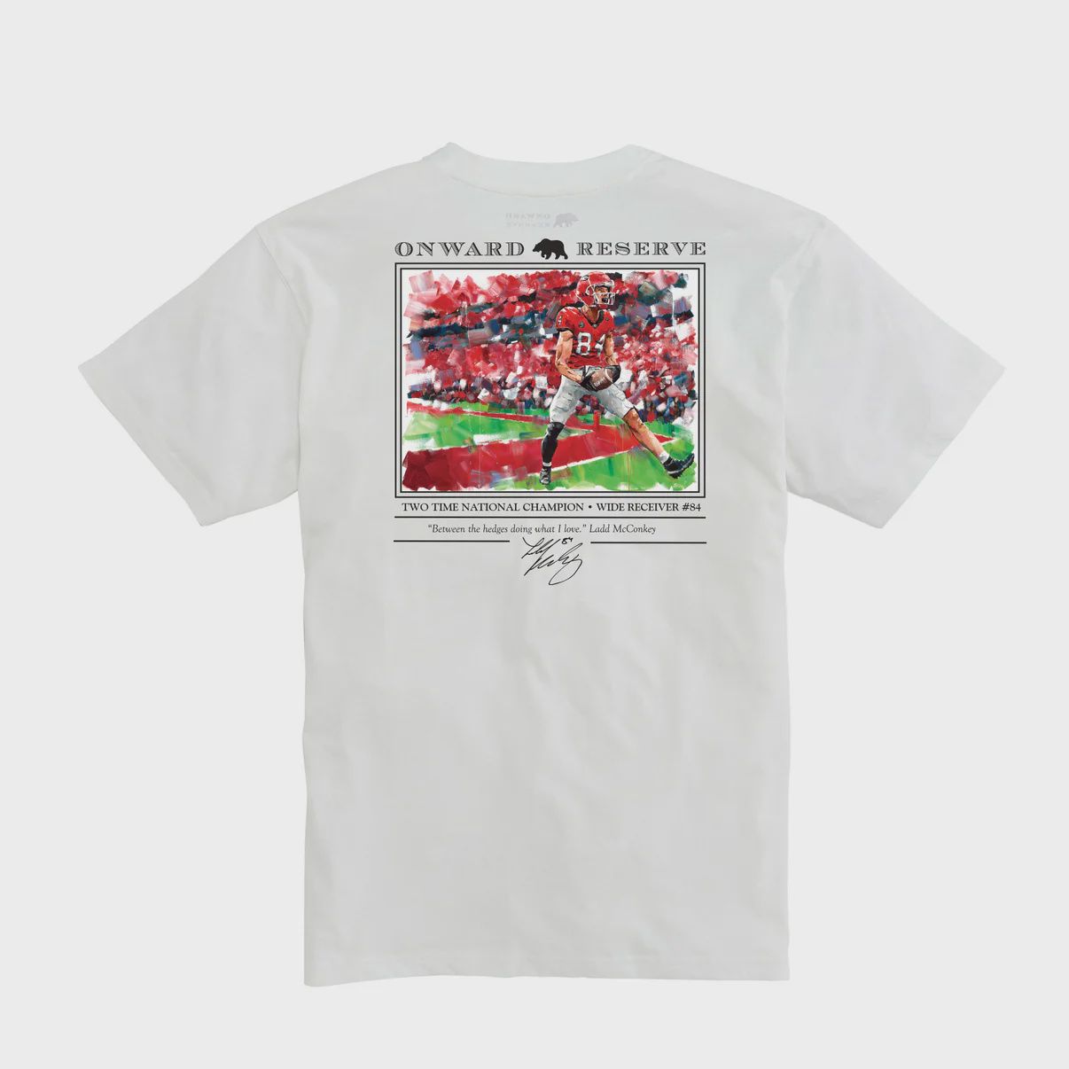 Ladd McConkey SS Tee, Color: White, Size: MED