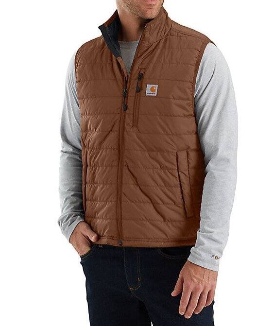 Men's Quilt Lined Rain Defender® Gilliam Vest, Color: B80-Mocha, Length: REG, Size: 2XL