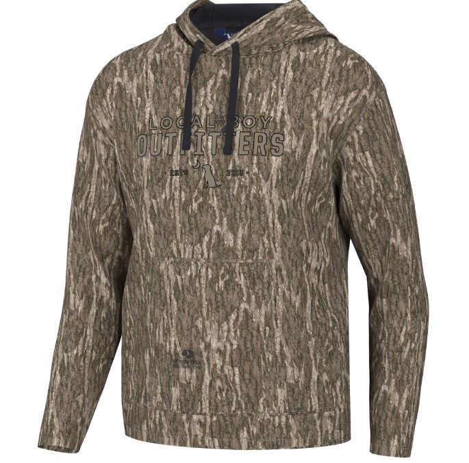Printed Poly Fleece Hoodie, Color: BLD-Bottomland, Size: LRG