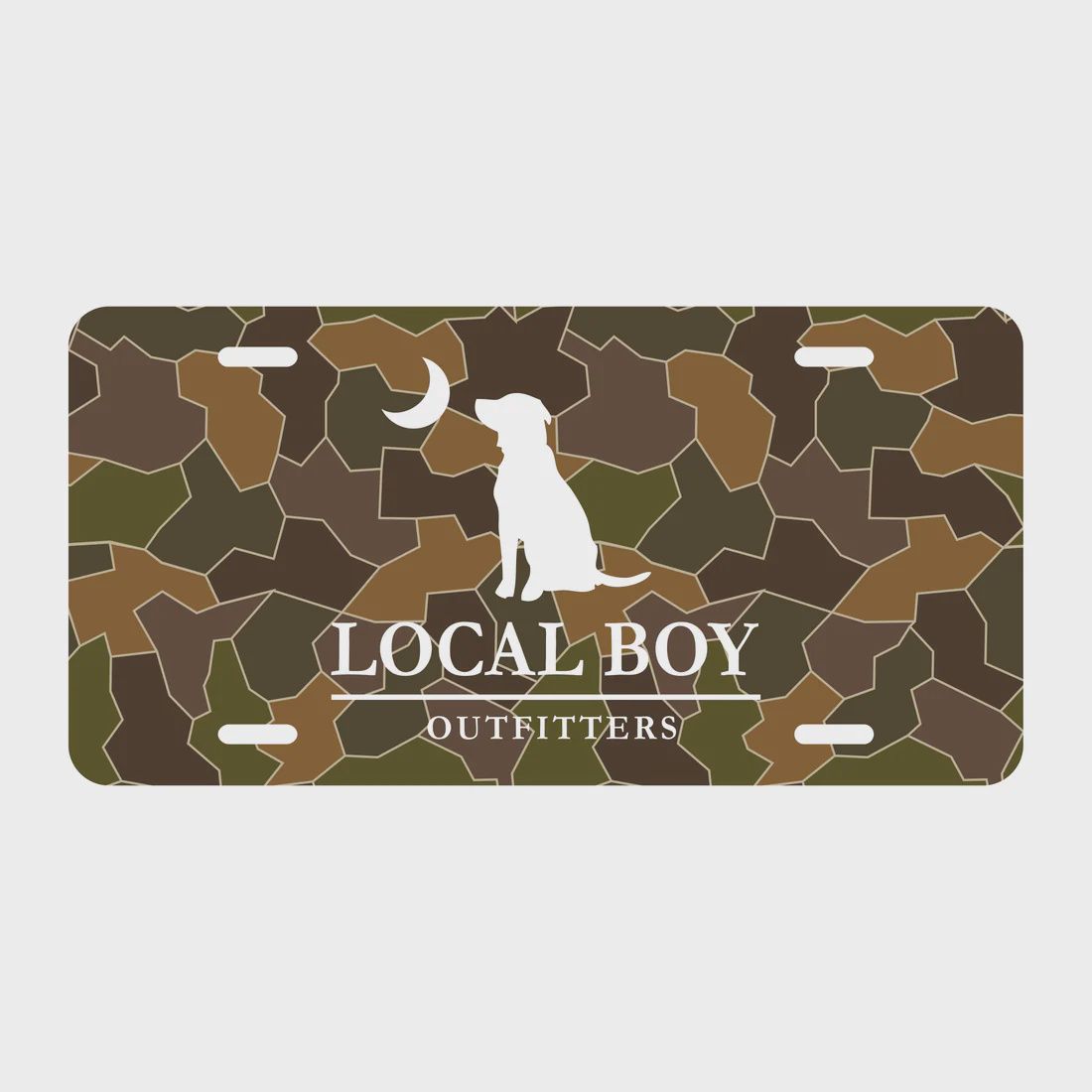 Old School Camo License Plate, Color: LLC-Low Country