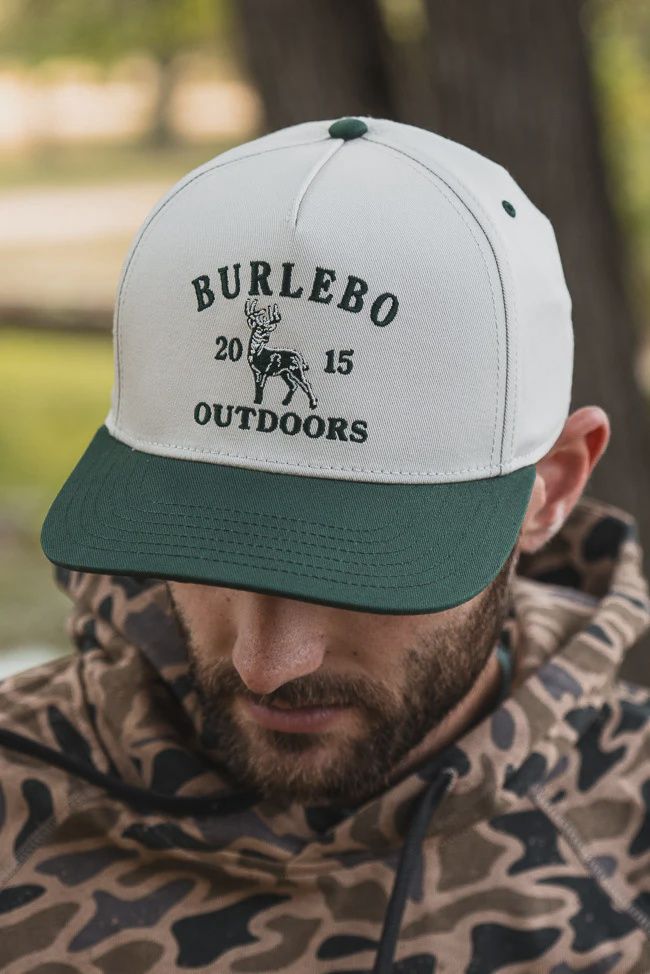 Vintage Whitetail Deer Hat - Cream