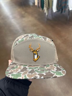 7 Panel Camo Deer Mount Hat