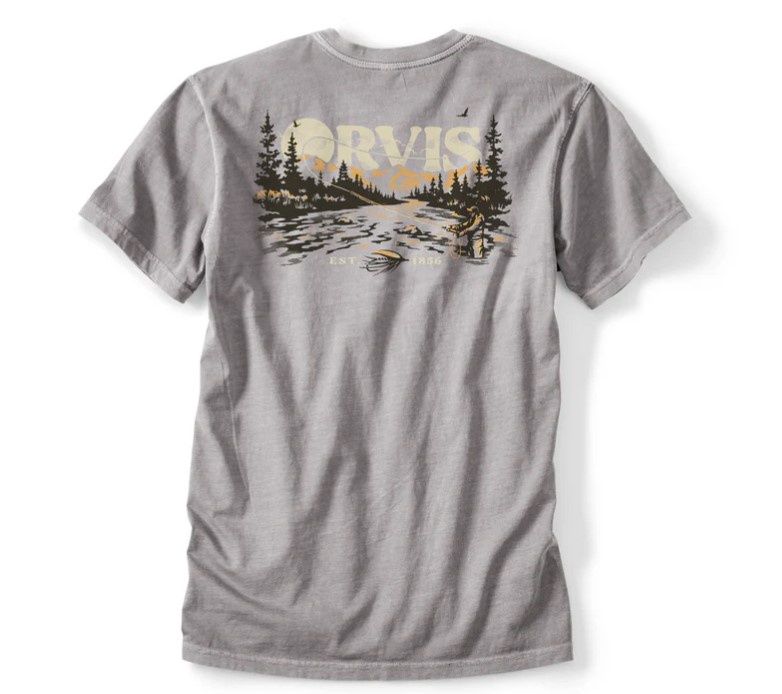 Spey Cast SS Tee - Heather Grey, Size: LRG