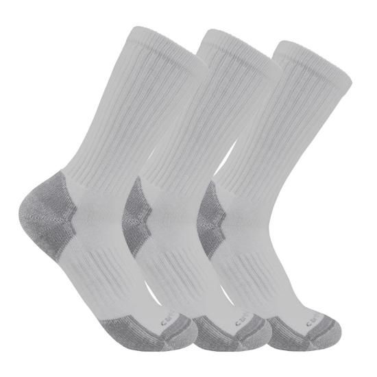 Carhartt LW CB Crew Socks - 3 Pack, Color: Grey, Size: LG