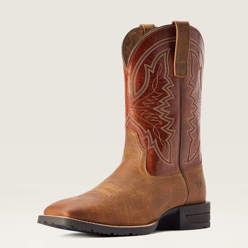 Men&#39;s Hybrid Ranchwork Western Boot - Sorrel/Rustic Red, Size: 7, Width: D