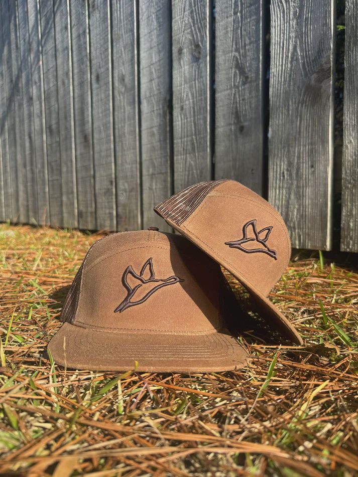 Waxed 7-Panel Hat - Brown