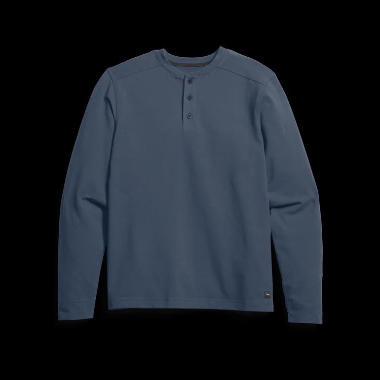 Foothills Long Sleeve Henley Shirt, Color: Starlight, Size: MED
