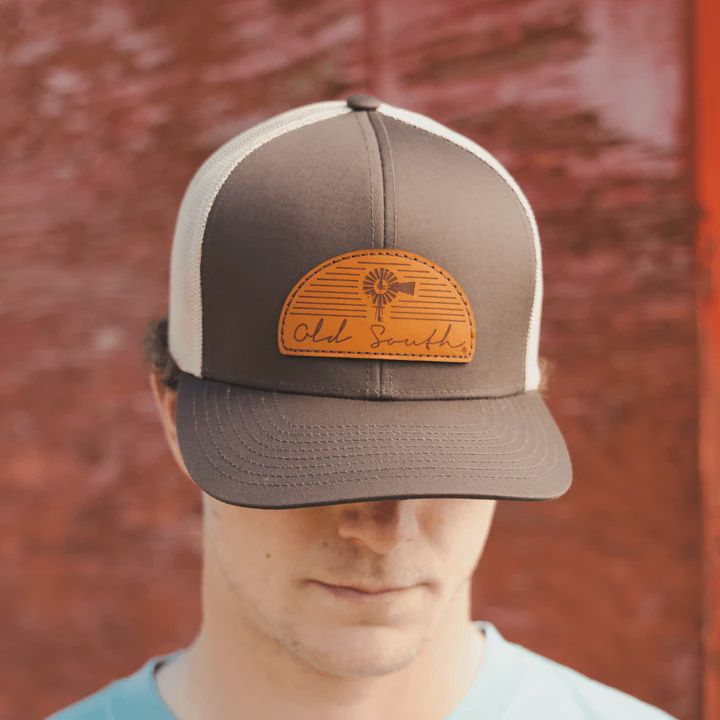 Arch Leather Patch Trucker Hat - Brown/Khaki