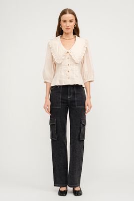 Matilda Collared Button Top