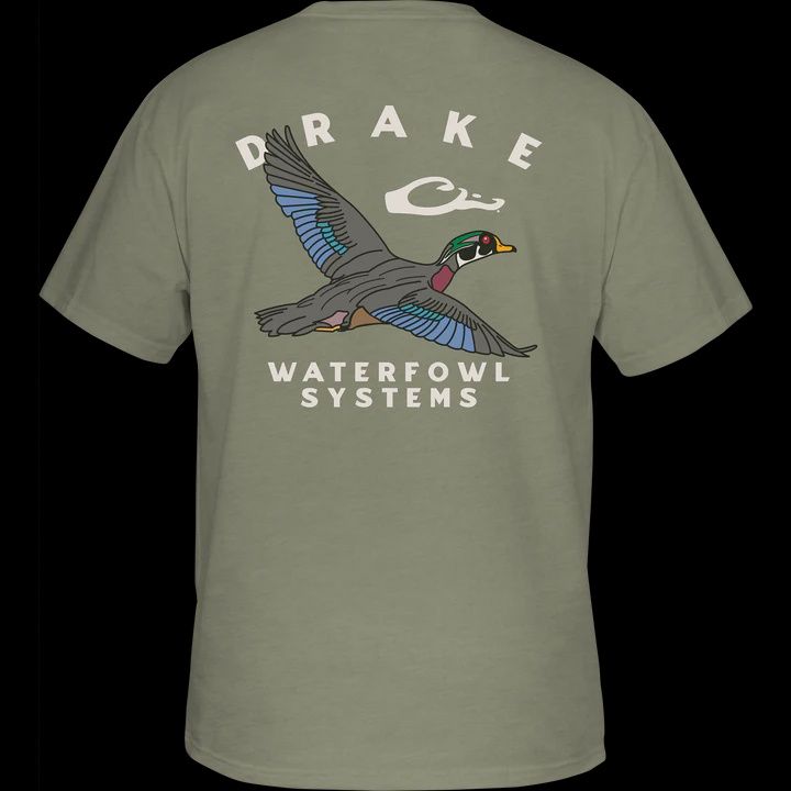 Retro Wood Duck Short Sleeve Tshirt