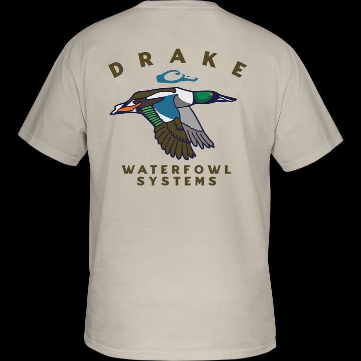 Retro Northern Shoveler Short Sleeve Tee shirt - Coconut Milk