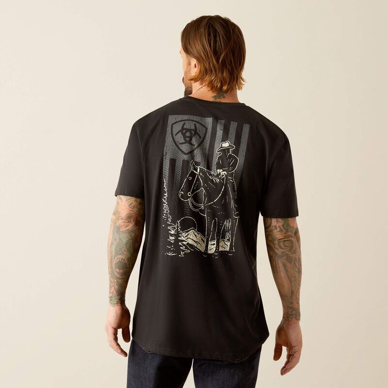Big Sky Freedom SS T-Shirt - Black