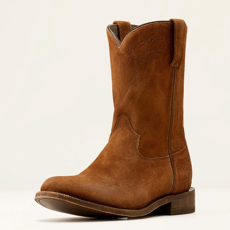 Downtown Western Boot - Oiled Tan Suede