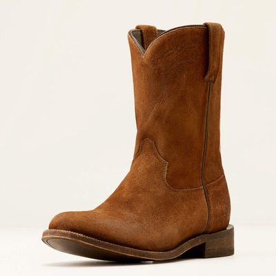 Downtown Western Boot - Oiled Tan Suede