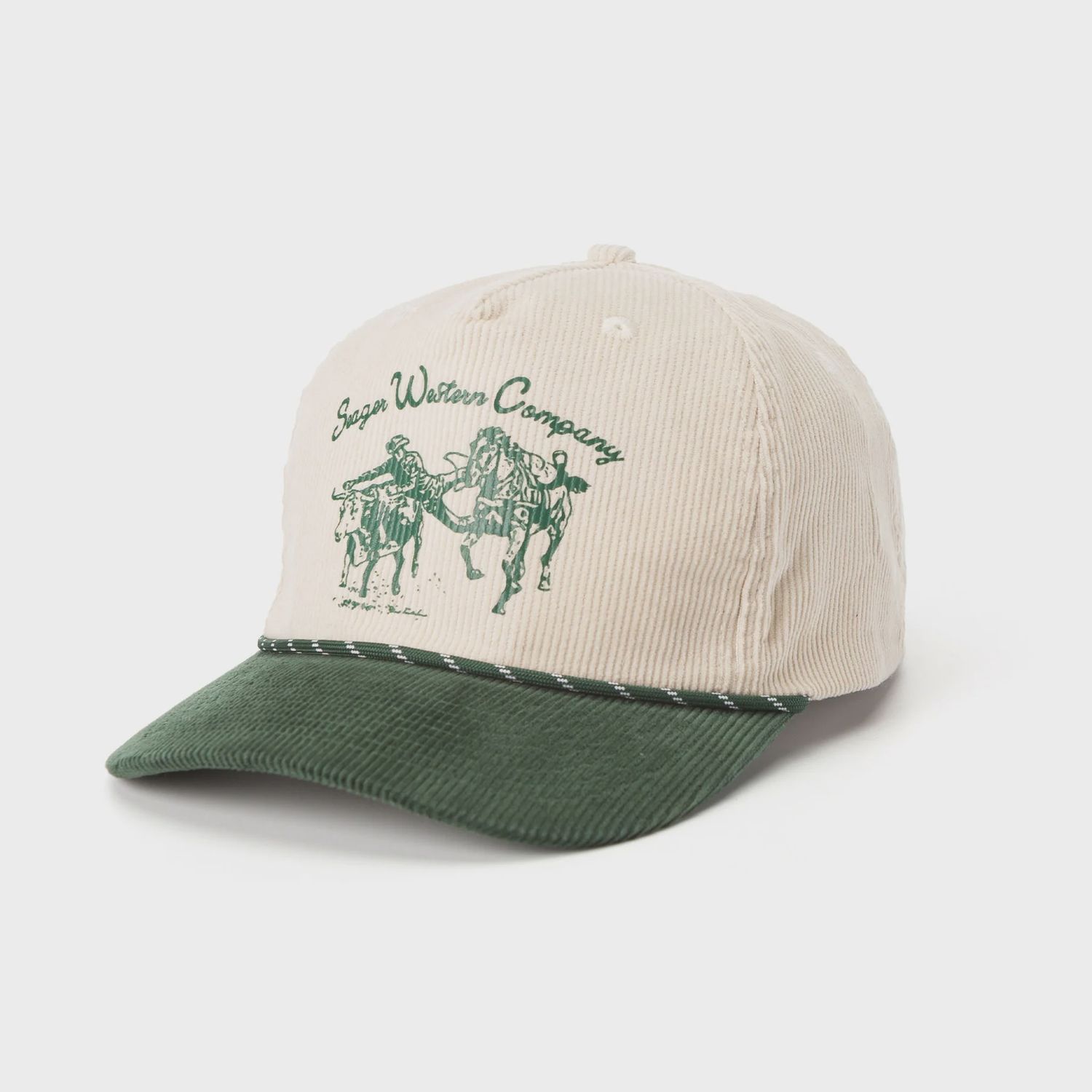 Los Rios Corduroy Snapback - Natural Green
