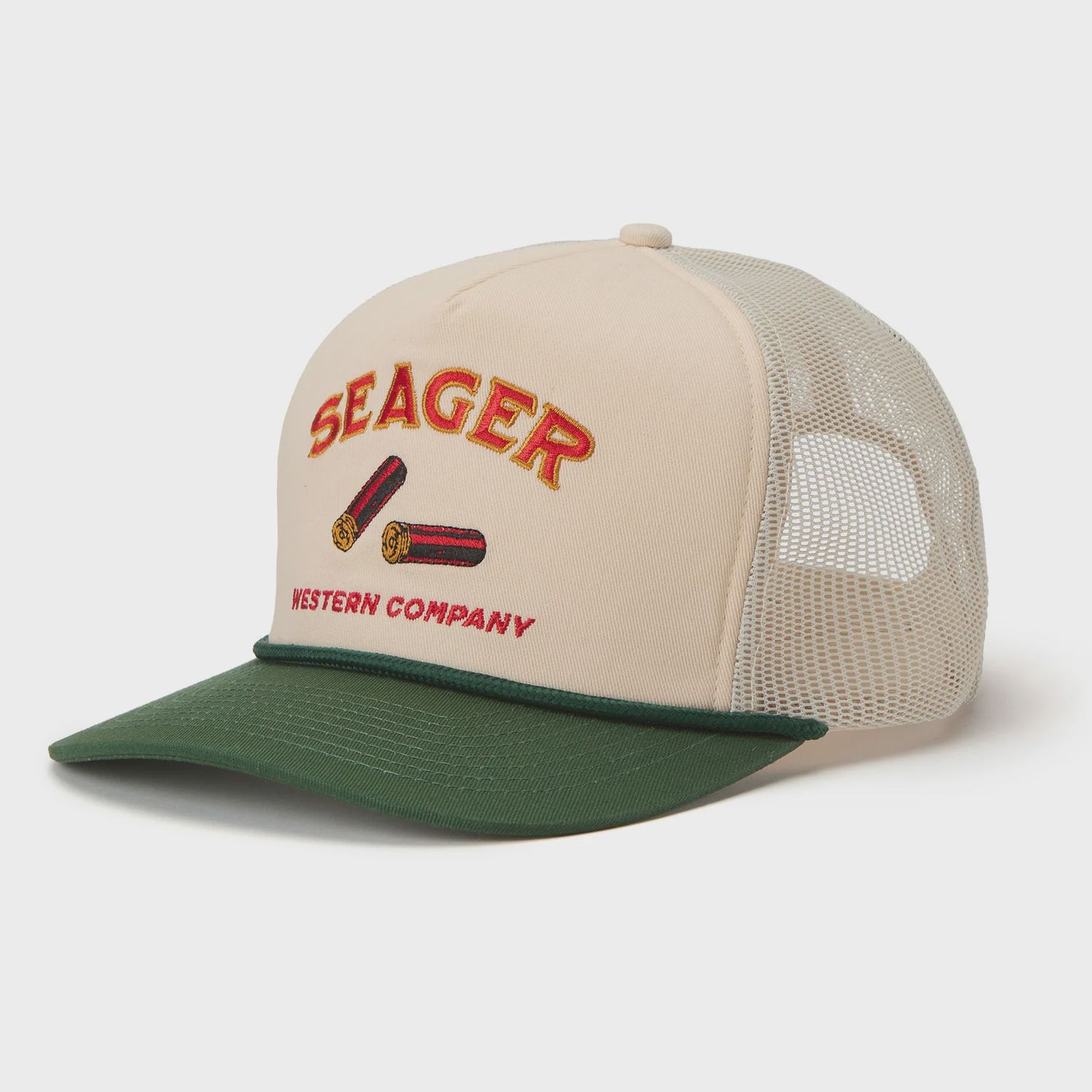Gone Huntin&#39; Snapback Hat - Cream/Green