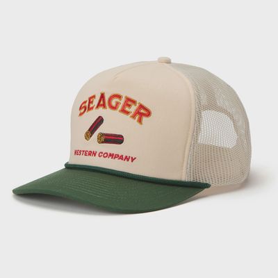 Gone Huntin&#39; Snapback Hat - Cream/Green