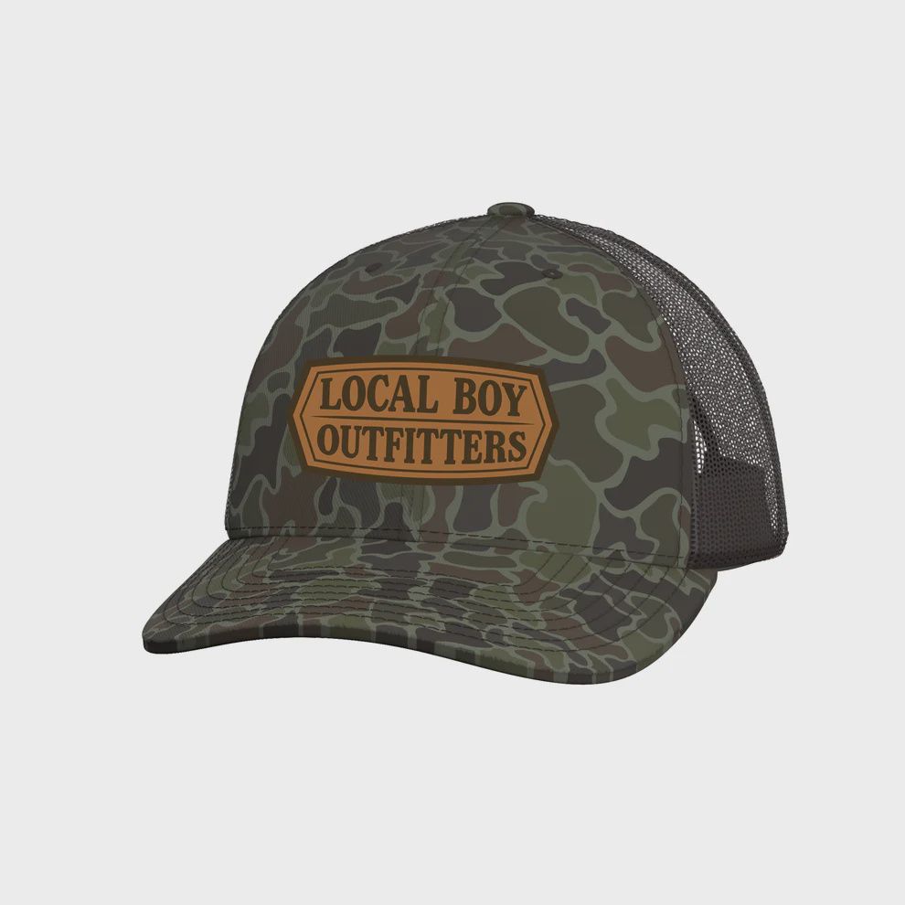 Youth Leather Crest Trucker