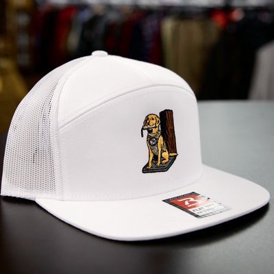 Yellow Lab 7-Panel Hat - White
