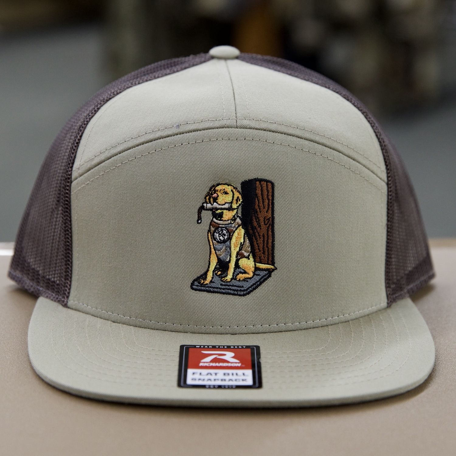 Yellow Lab 7-Panel Hat - Khaki/Brown