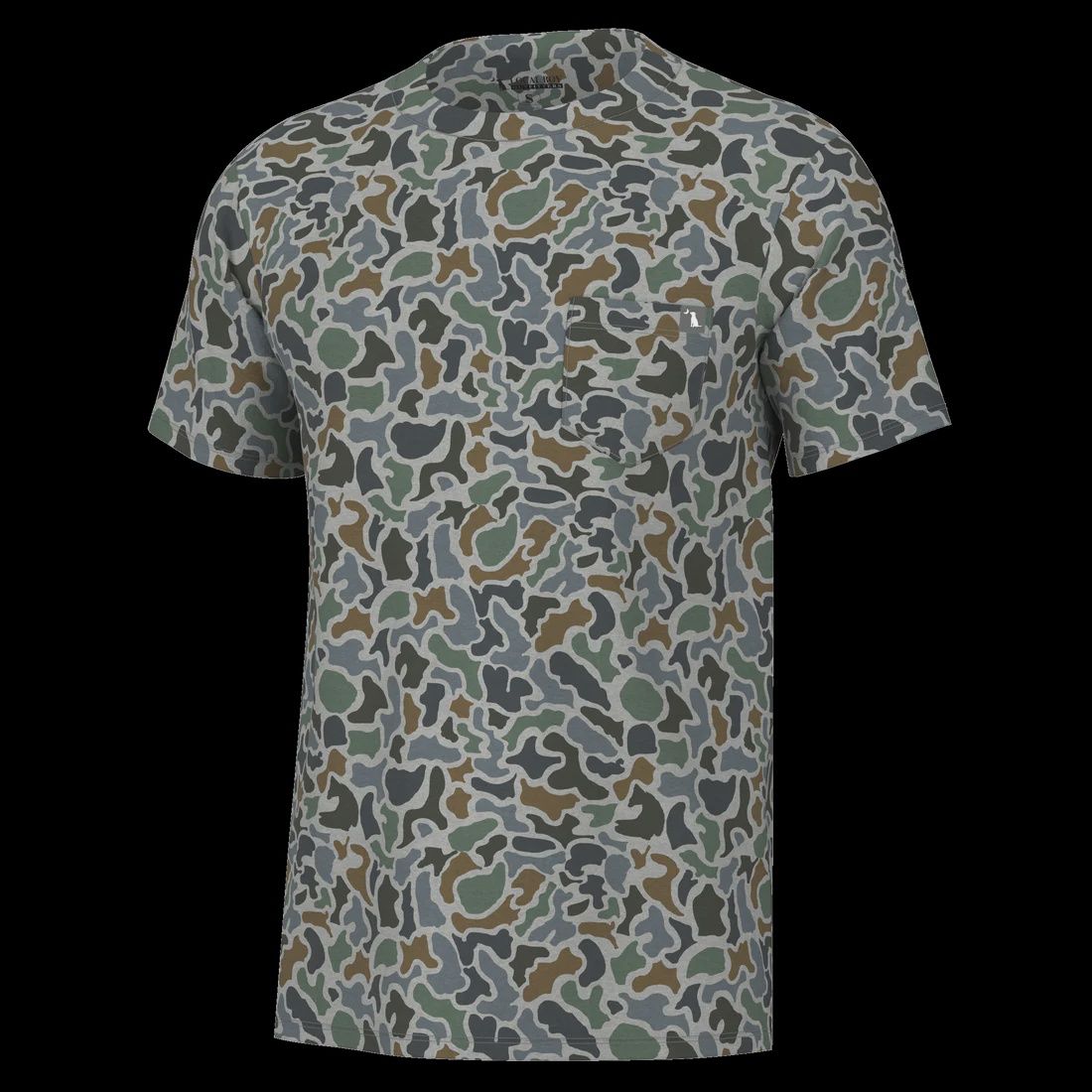 Heather Blend Short Sleeve Crew Shirt, Color: LCB - Localflage Bluff, Size: SML
