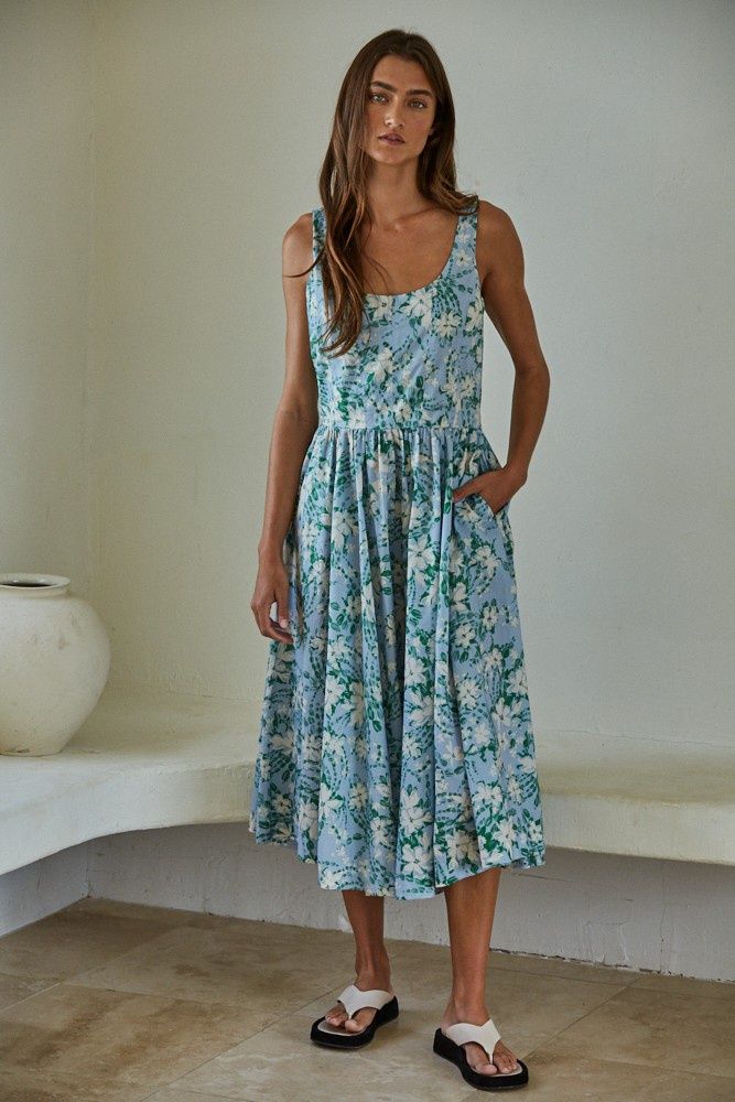 Cara Floral Midi Dress