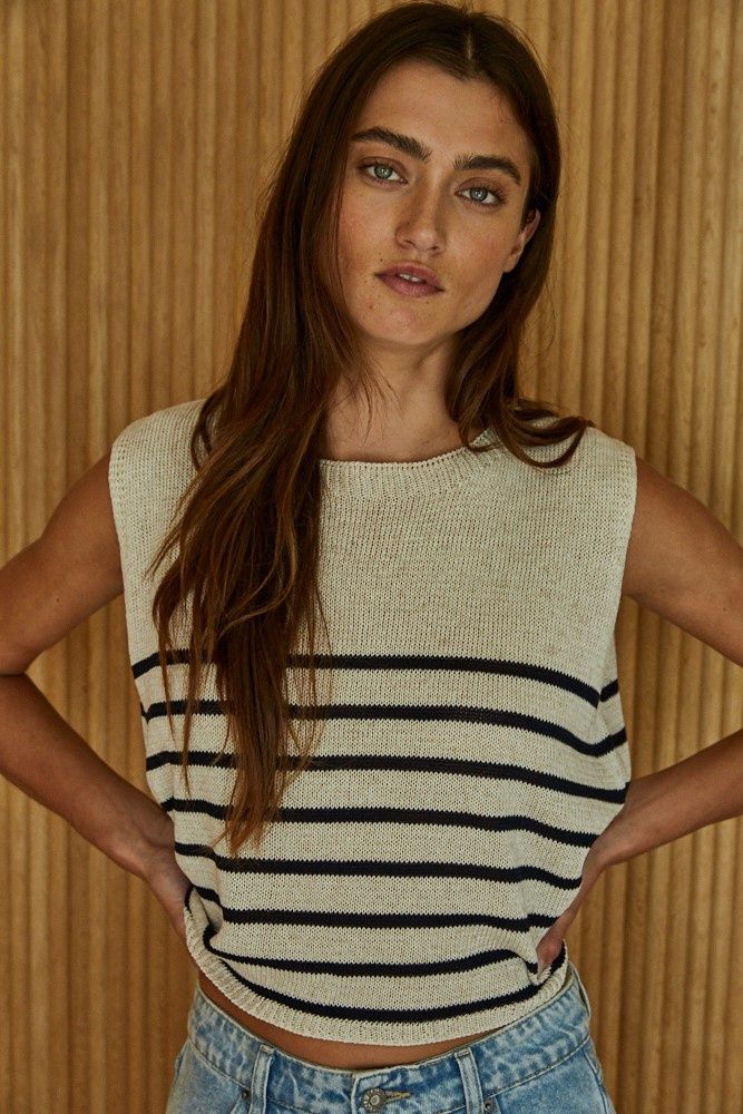 Tiffany Striped Sweater Vest