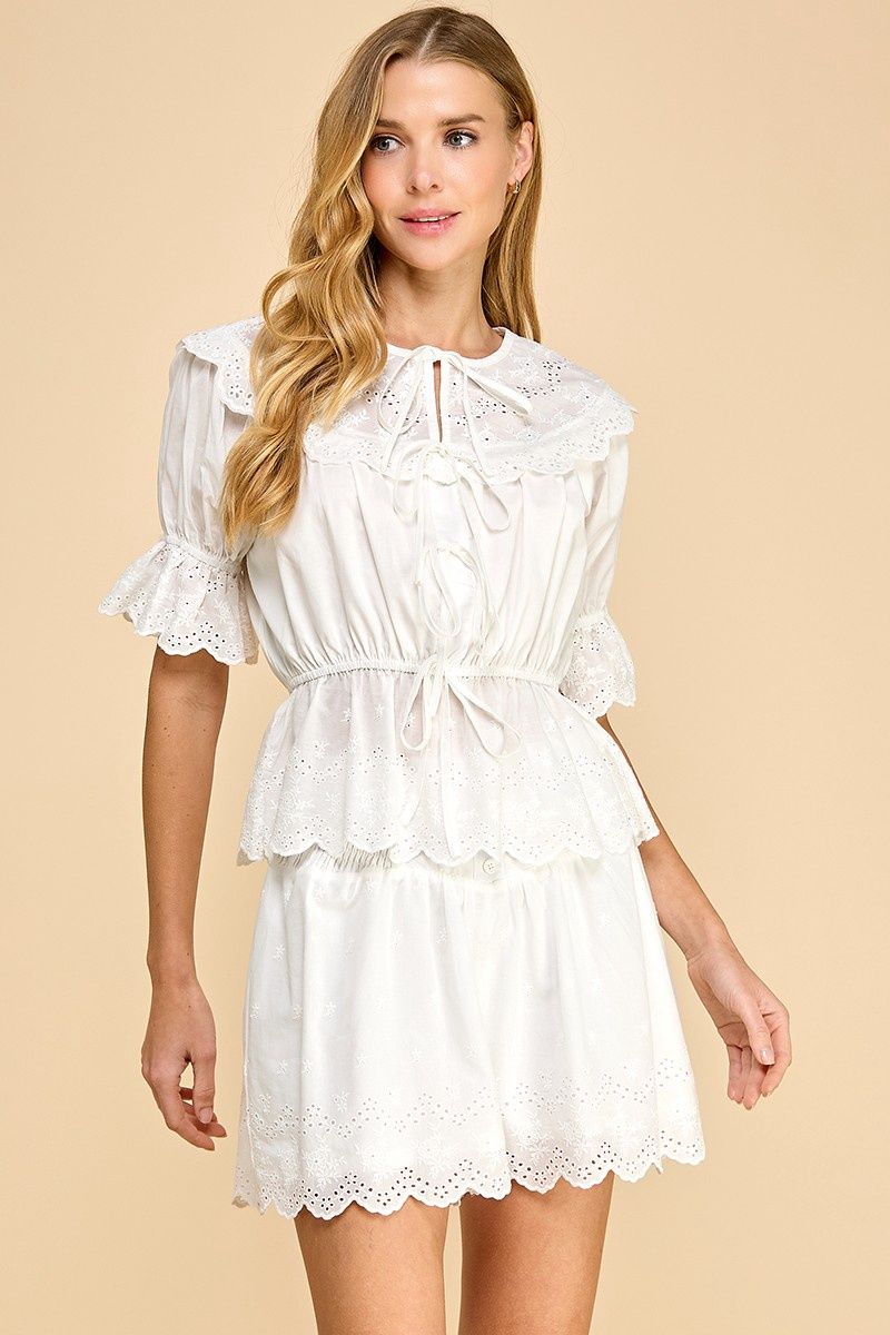 Just A Habit Front Tie SS Top