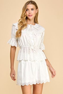 Just A Habit Front Tie SS Top