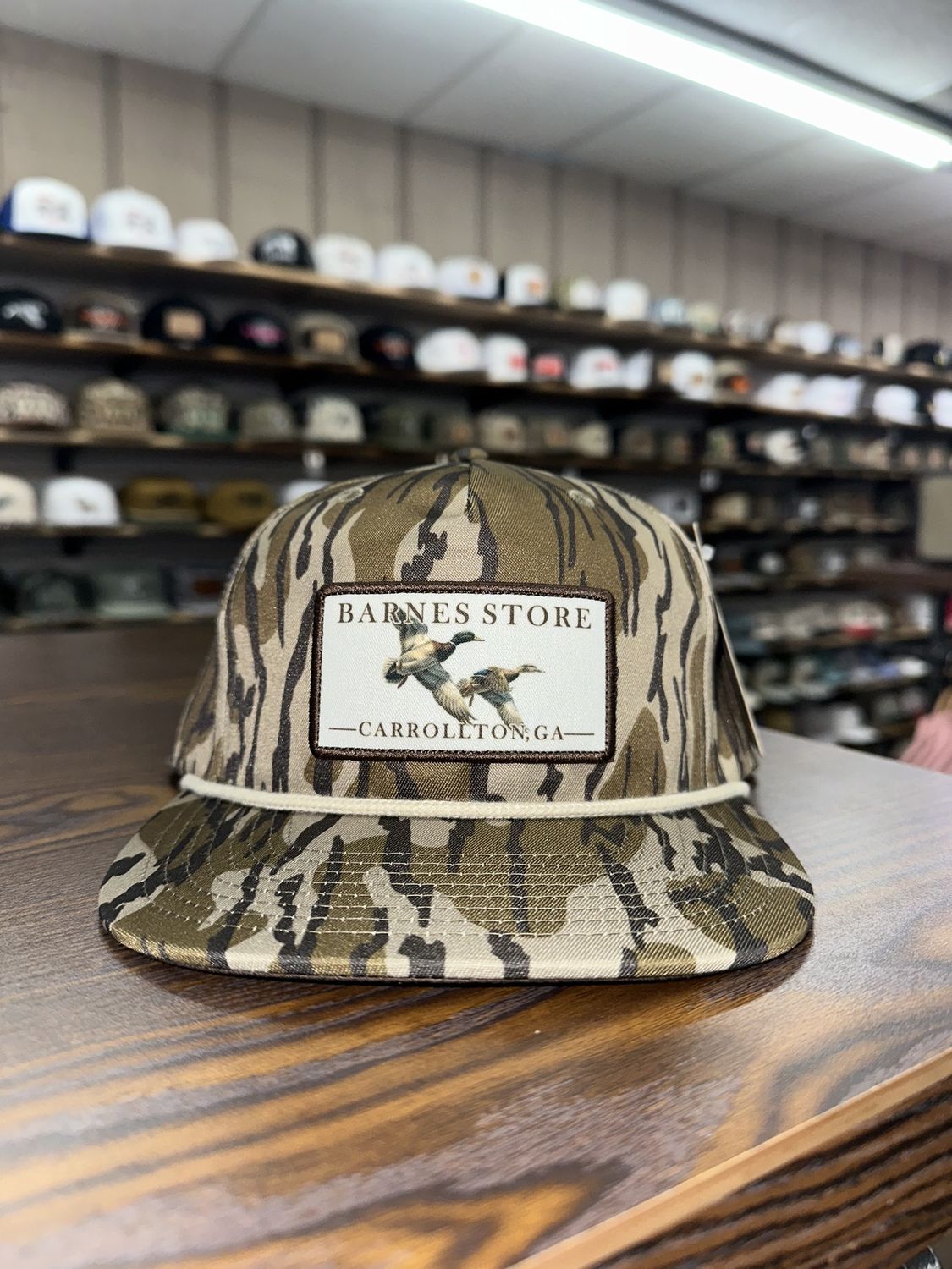 Flying Ducks Patch Rope Hat - Mossy Oak Bottomland  Mo