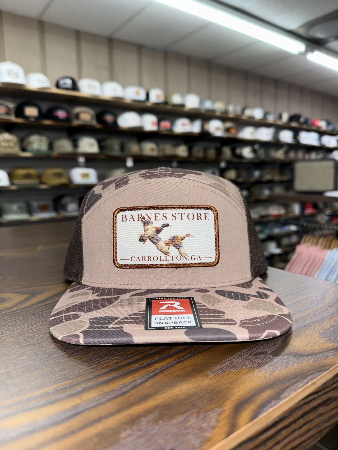 Flying Ducks Patch 7 Panel Hat - Bark Duck Camo