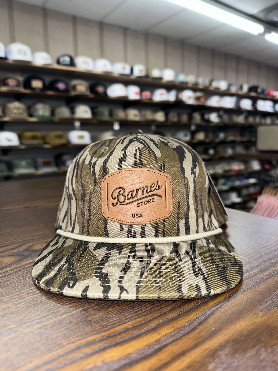 Leather Patch Rope Hat - Moss Oak Bottomland