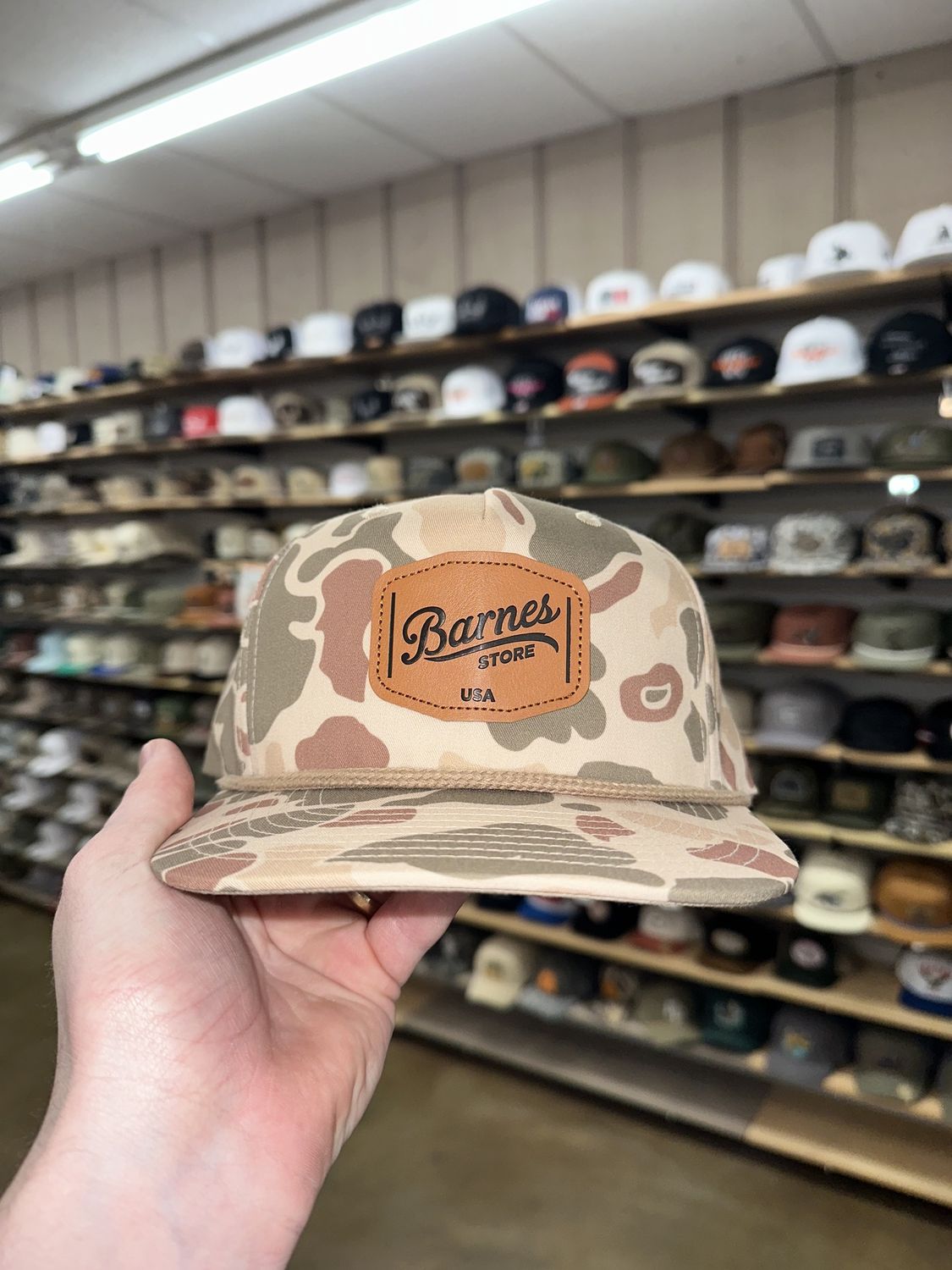 Leather Patch Rope Hat - Harvest Duck Camo