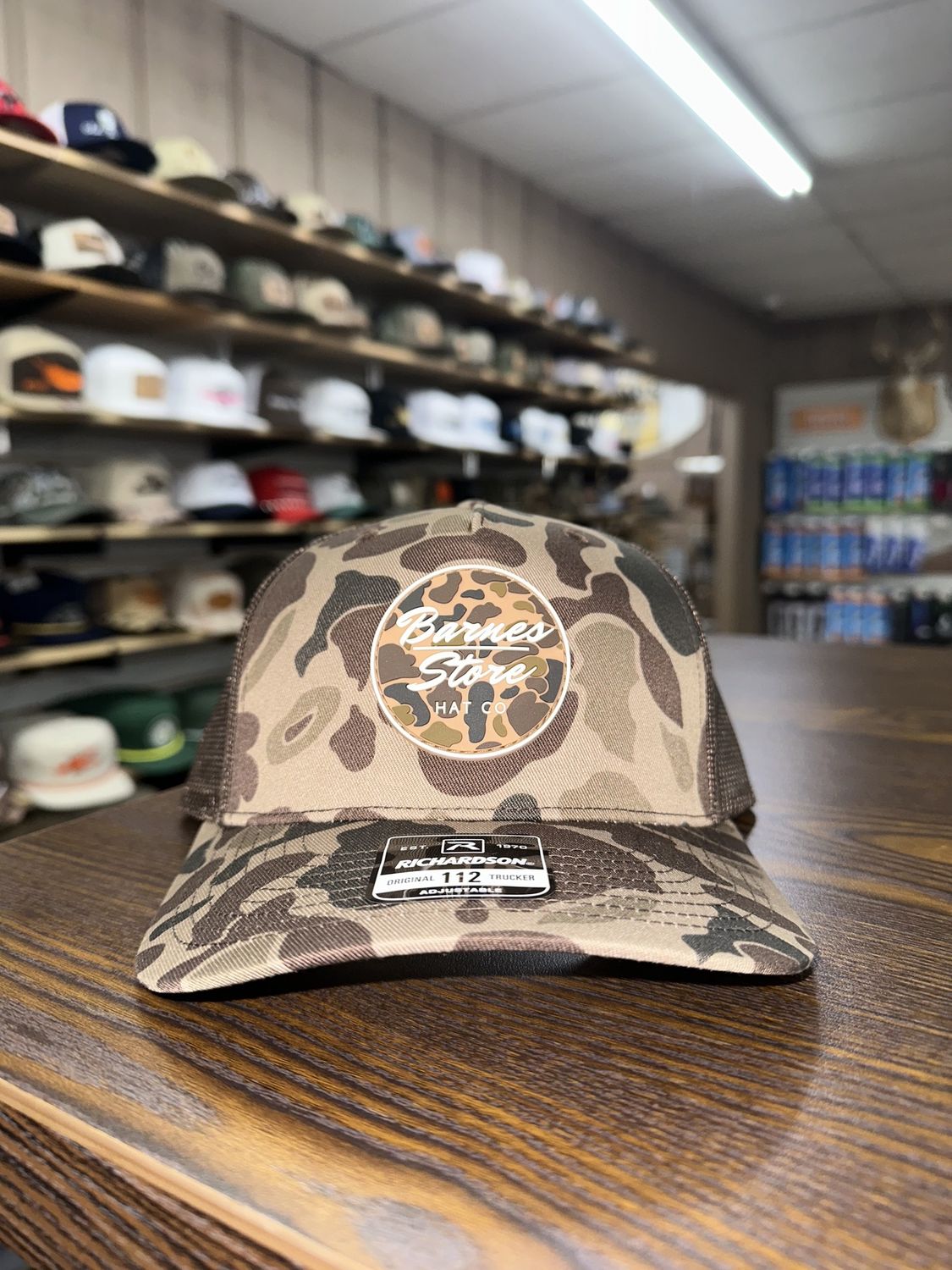 Camo Rubber Patch Trucker Hat - Bark Duck Camo